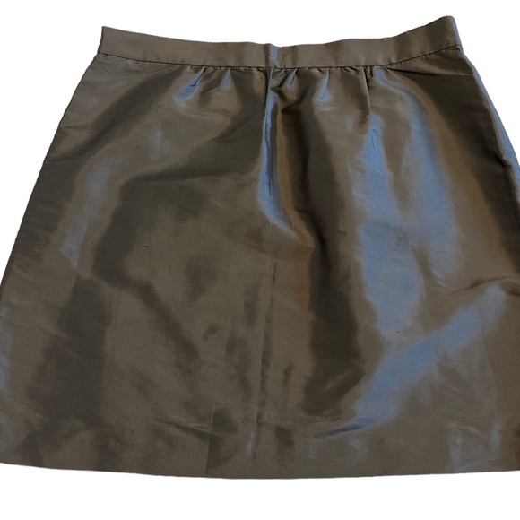 Ann Taylor Loft Gray Silk Skirt Size 12 - Picture 2 of 6